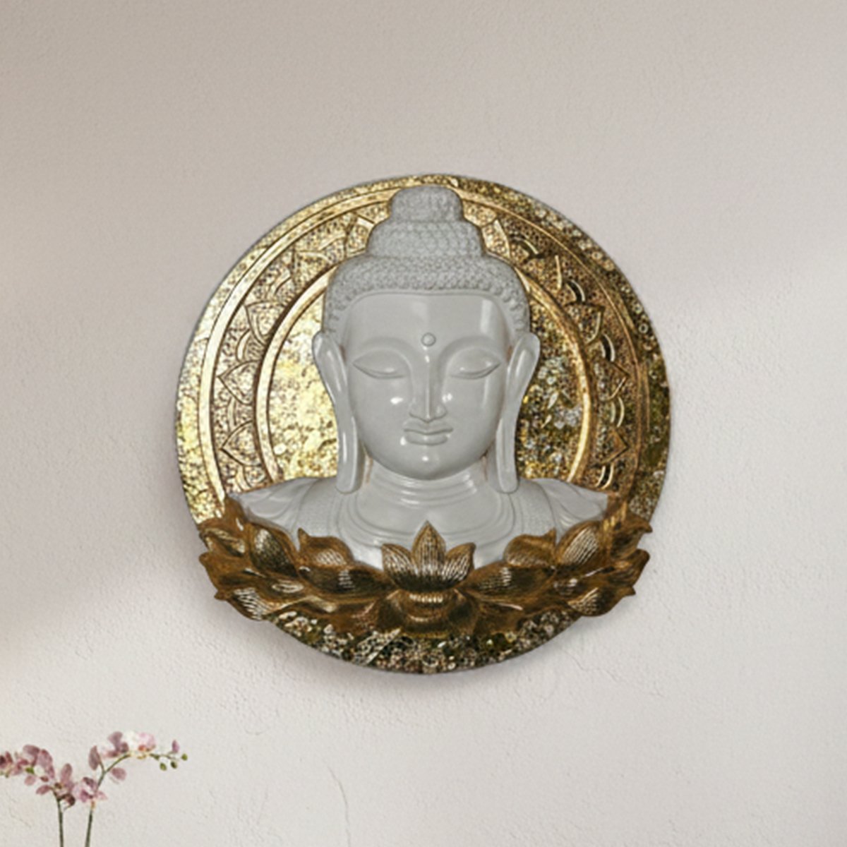 Serene Buddha Face Wall Hanging