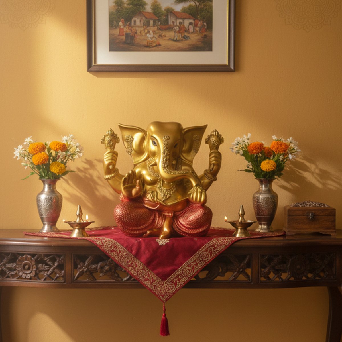 Lord Ganesha Sitting Idol