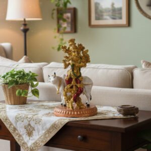 Lord Krishna with Cow Statue