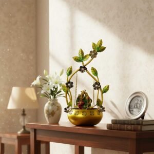 Radha Krishna Swing Showpiece with Decorative Arch