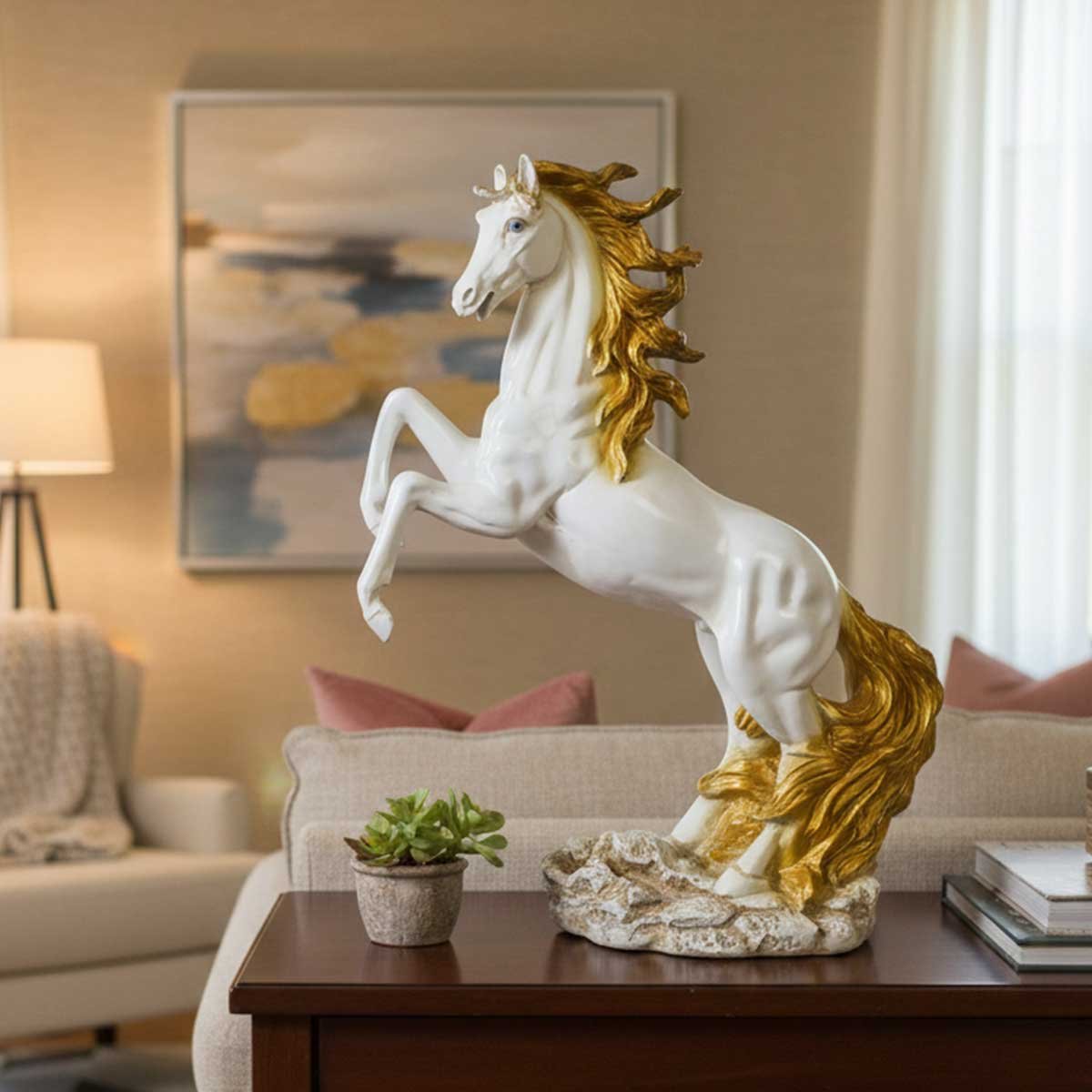 Decorative Rearing Horse Statue Showpiece