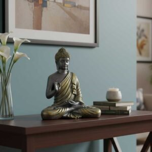 Meditating Buddha Statue in Blessing Pose