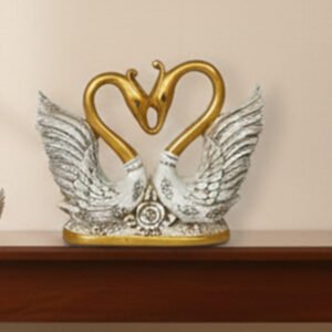 Decorative Swan Couple Showpiece with Heart Design